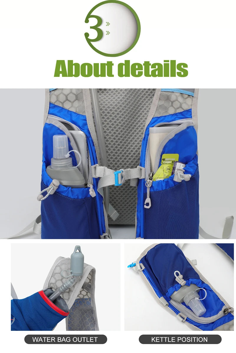 5L Ultralight Hydration Running Vest – Unisex Trail & Marathon Backpack with 17 oz Water Bottle