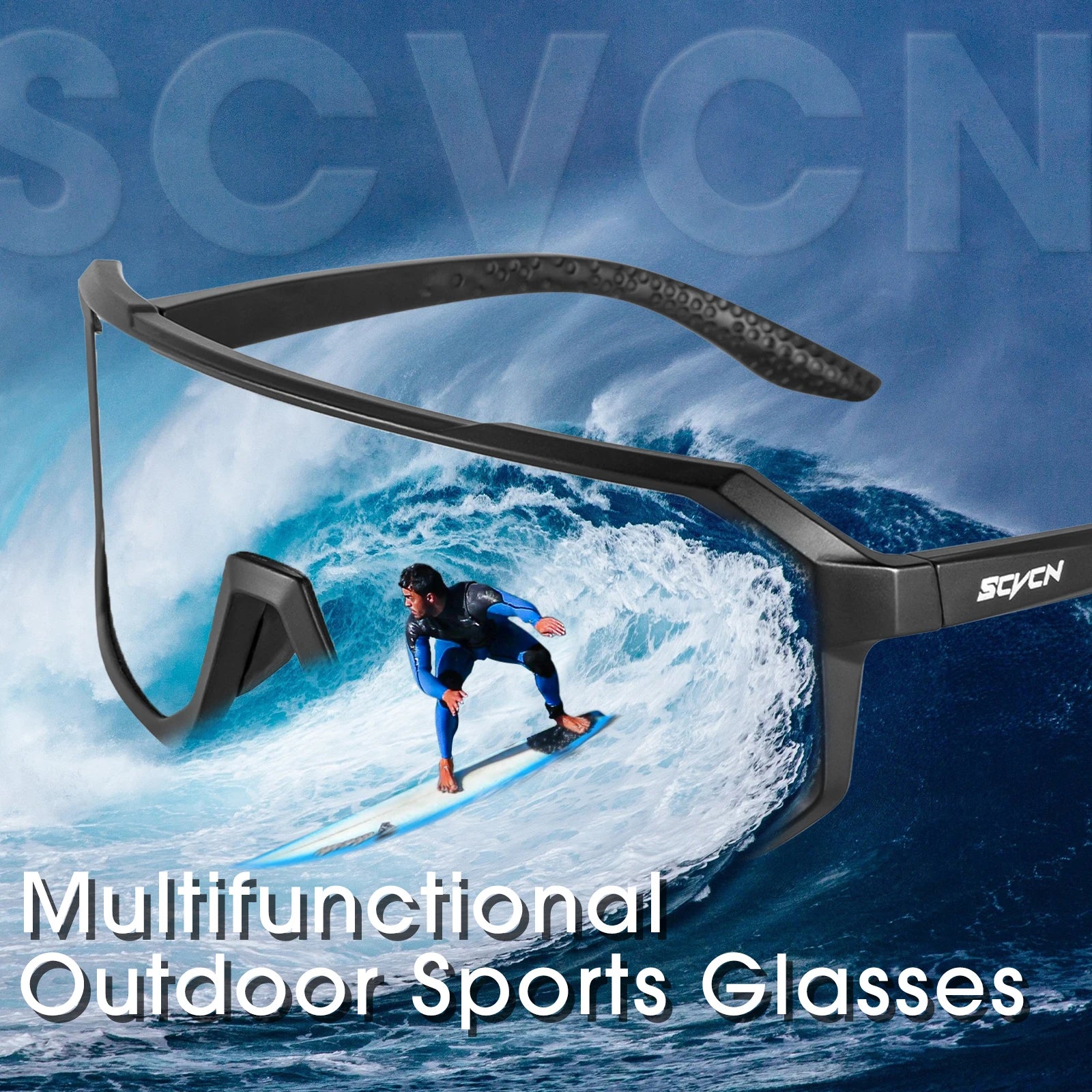 SCVCN Unisex Cycling Glasses – UV400 MTB & Road Bike Sunglasses for Outdoor Sports