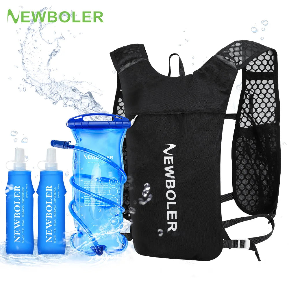 NEWBOLER Breathable Hydration Vest – Lightweight Trail Running & Cycling Backpack