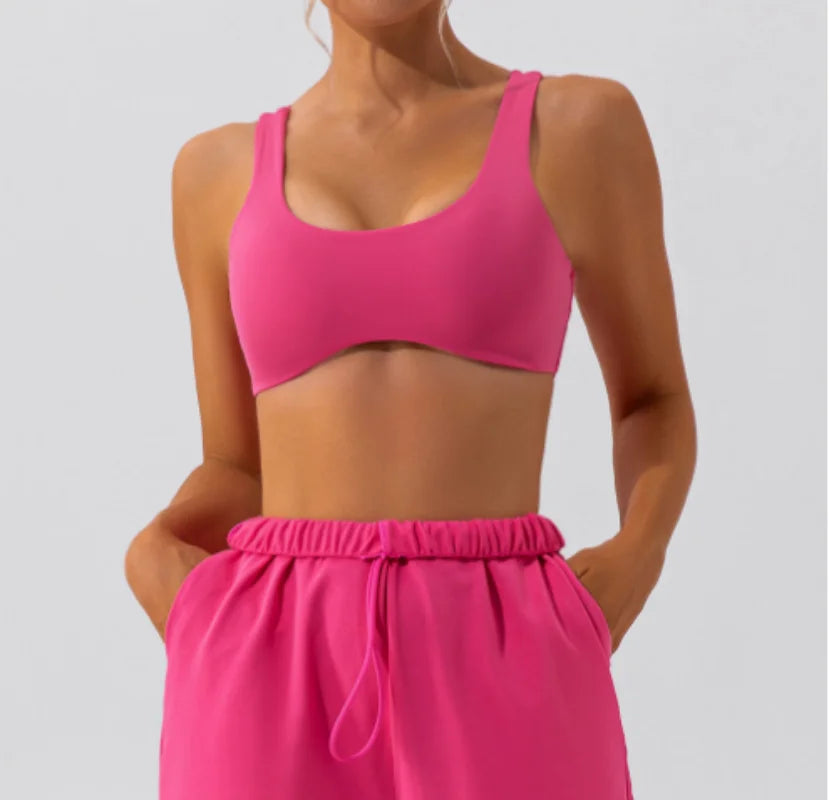 Women’s Nude-Feel Yoga Bra – High-Elastic, Sweat-Wicking, Breathable Performance Top