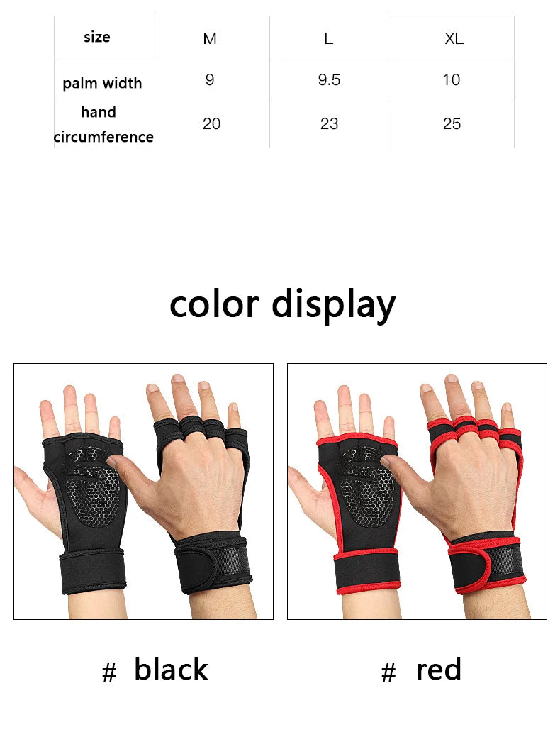 Gym Gloves for Men & Women – Weight Lifting, Bodybuilding, and Fitness Wristband Gloves