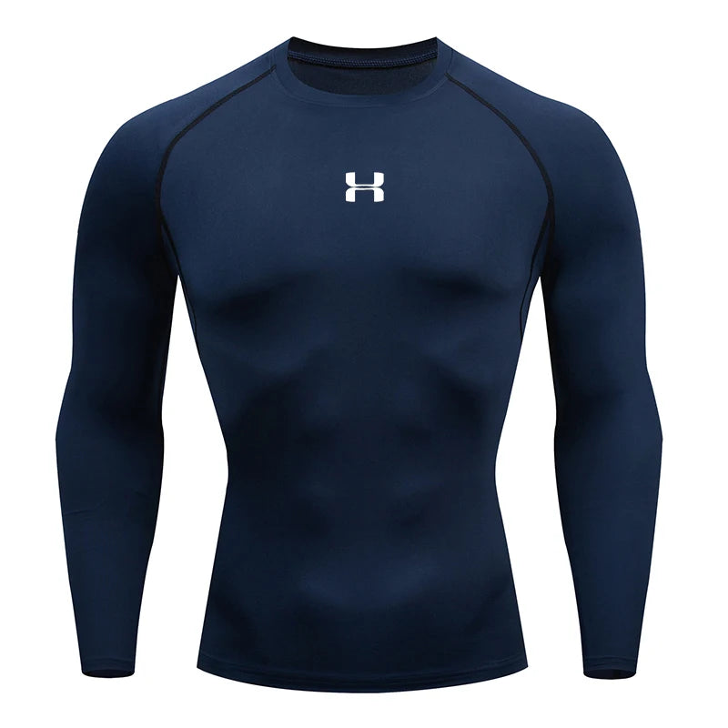Men’s Long-Sleeve Compression T-Shirt – Running, Gym & Fitness Athletic Top