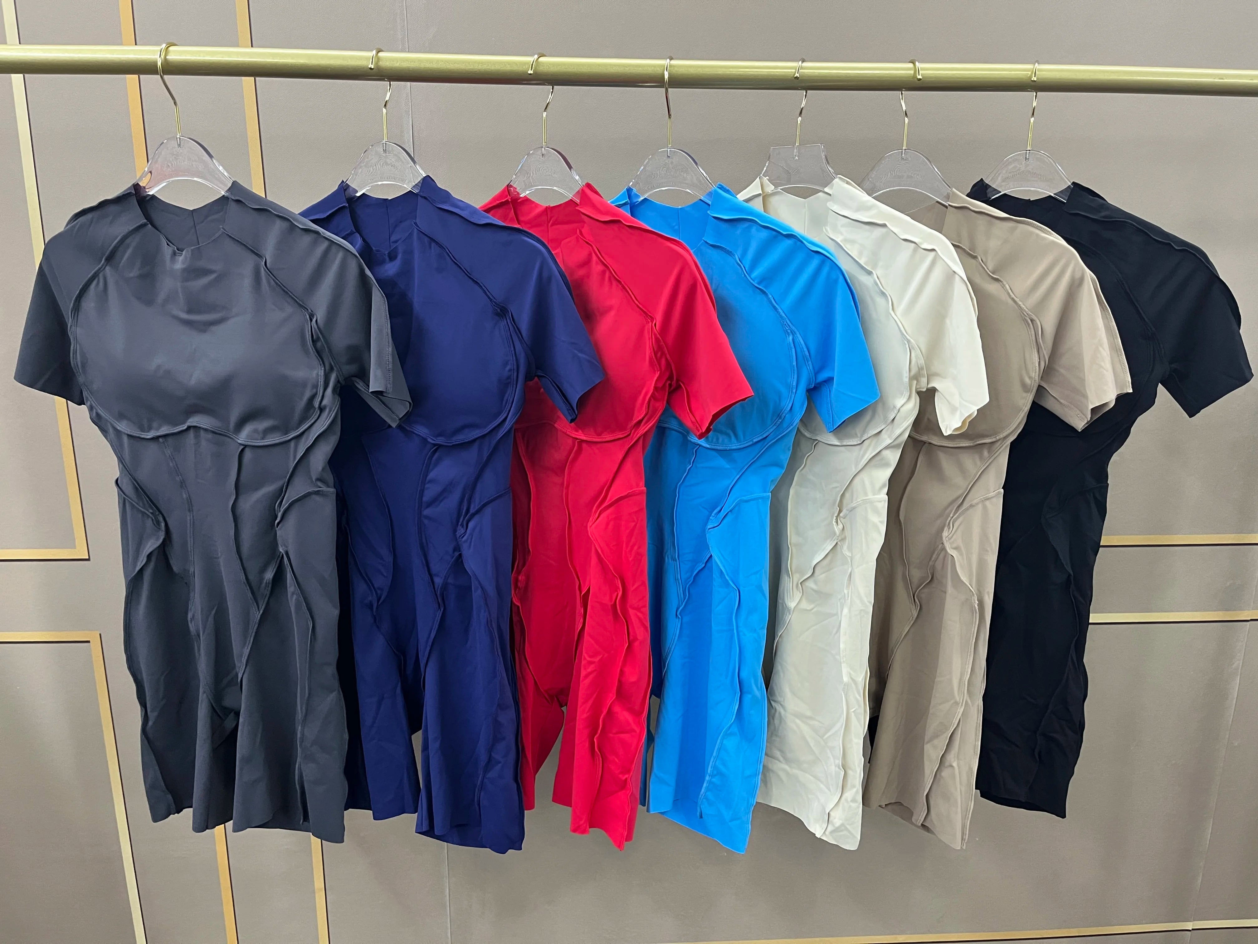 Backless Scrunch Booty Short Jumpsuit – Women’s Seamless Gym & Yoga One-Piece