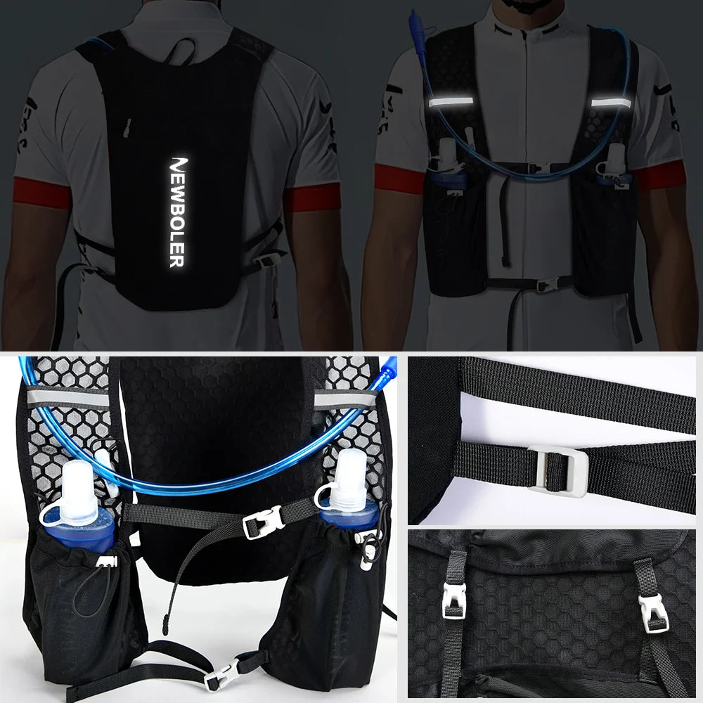 NEWBOLER Breathable Hydration Vest – Lightweight Trail Running & Cycling Backpack