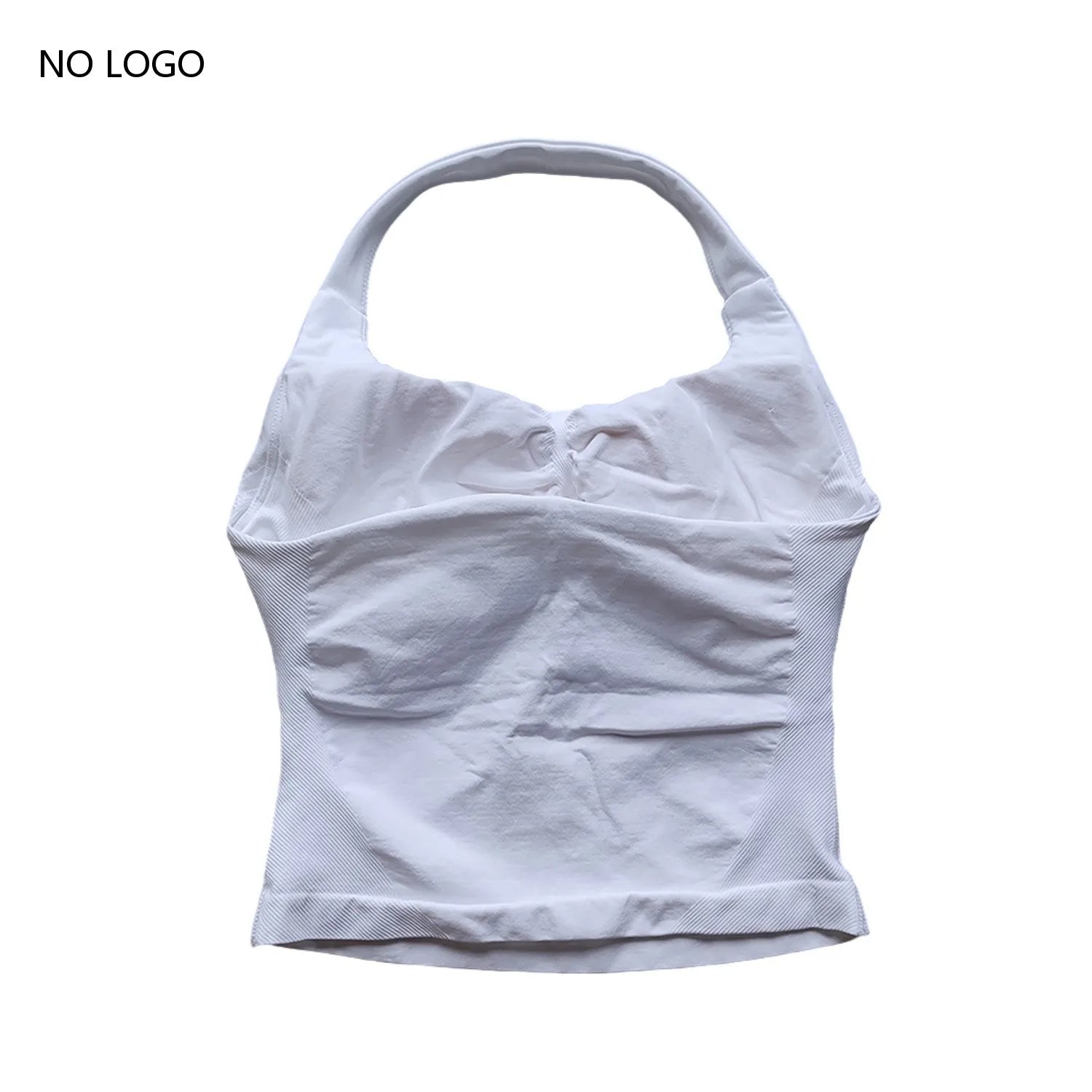 Impact Halter Workout Tank – Women’s Backless Push-Up Gym Vest & Sports Bra Top