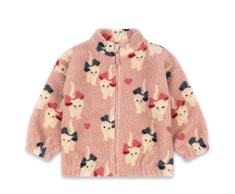 Kids Cartoon Fleece Jacket – Unisex Winter Lambswool Zip-Up Coat (18M–9Y)