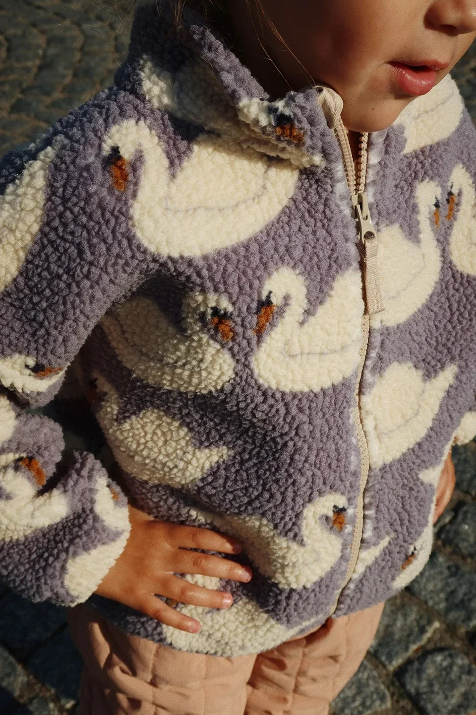 Kids Cartoon Fleece Jacket – Unisex Winter Lambswool Zip-Up Coat (18M–9Y)