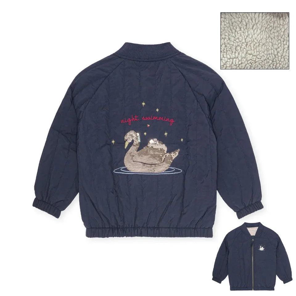 Kids Cartoon Fleece Jacket – Unisex Winter Lambswool Zip-Up Coat (18M–9Y)