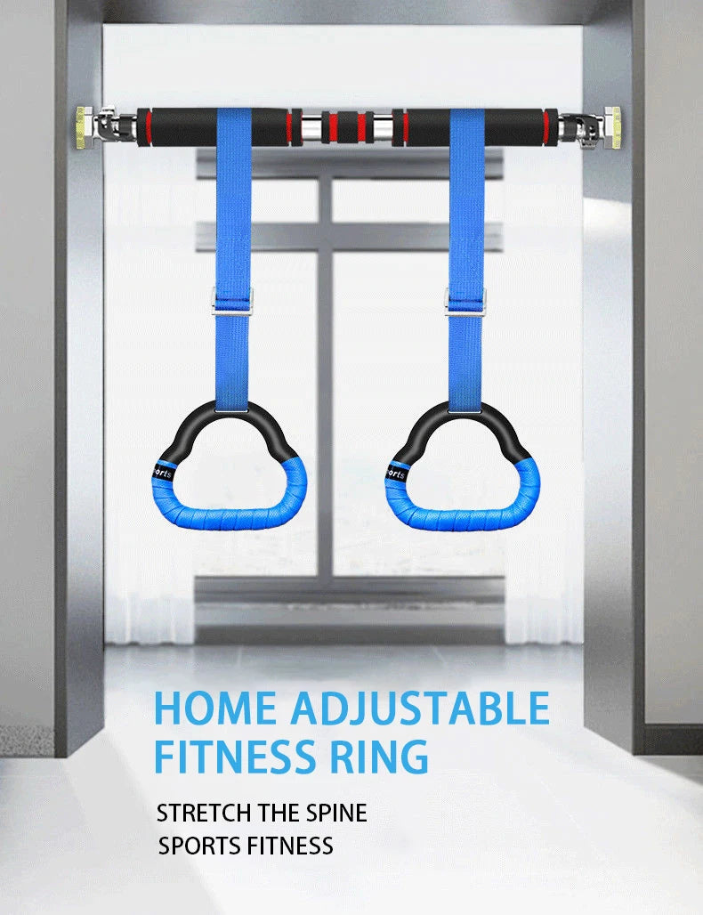 Gymnastics Rings for Kids & Adults – Non-Slip Adjustable Swing Straps for Pull-Ups & Home Fitness