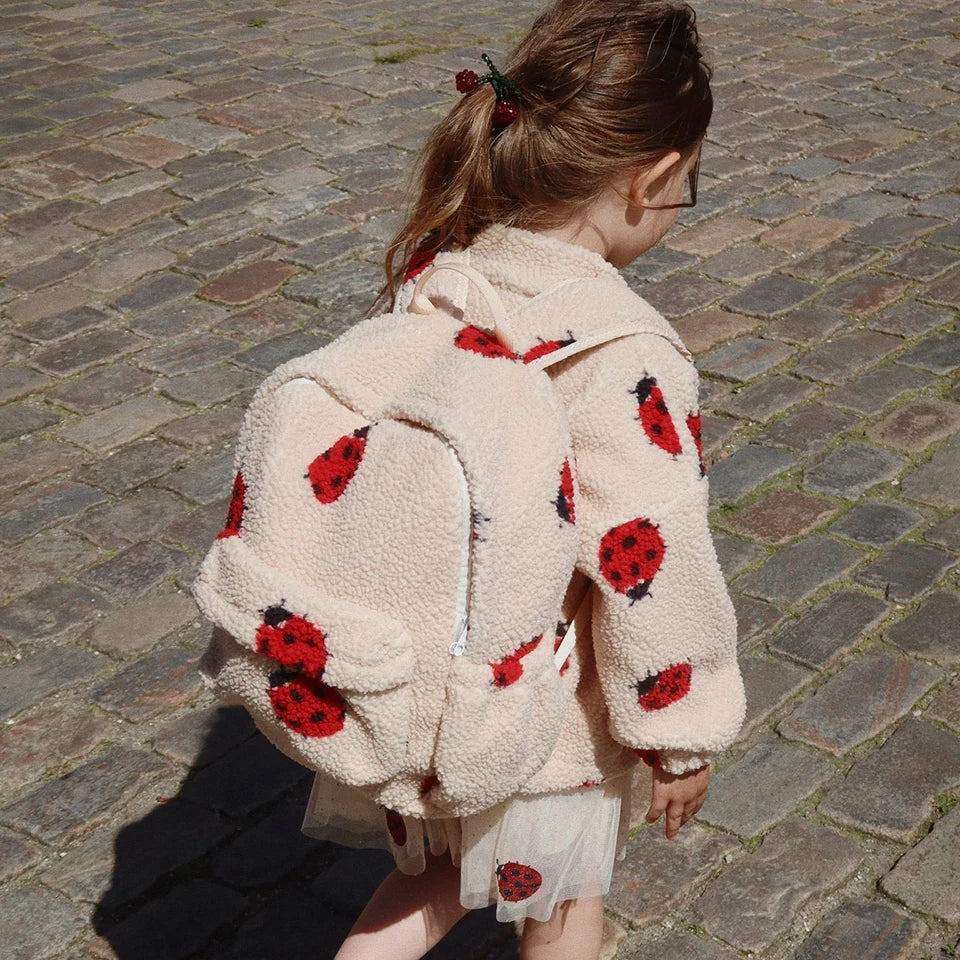 Kids Cartoon Fleece Jacket – Unisex Winter Lambswool Zip-Up Coat (18M–9Y)