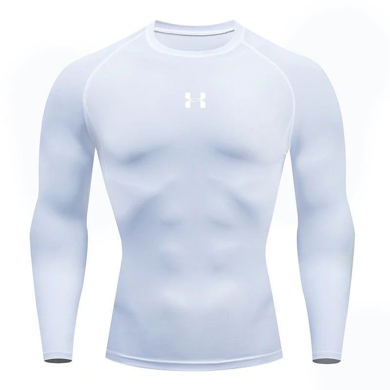 Men’s Long-Sleeve Compression T-Shirt – Running, Gym & Fitness Athletic Top