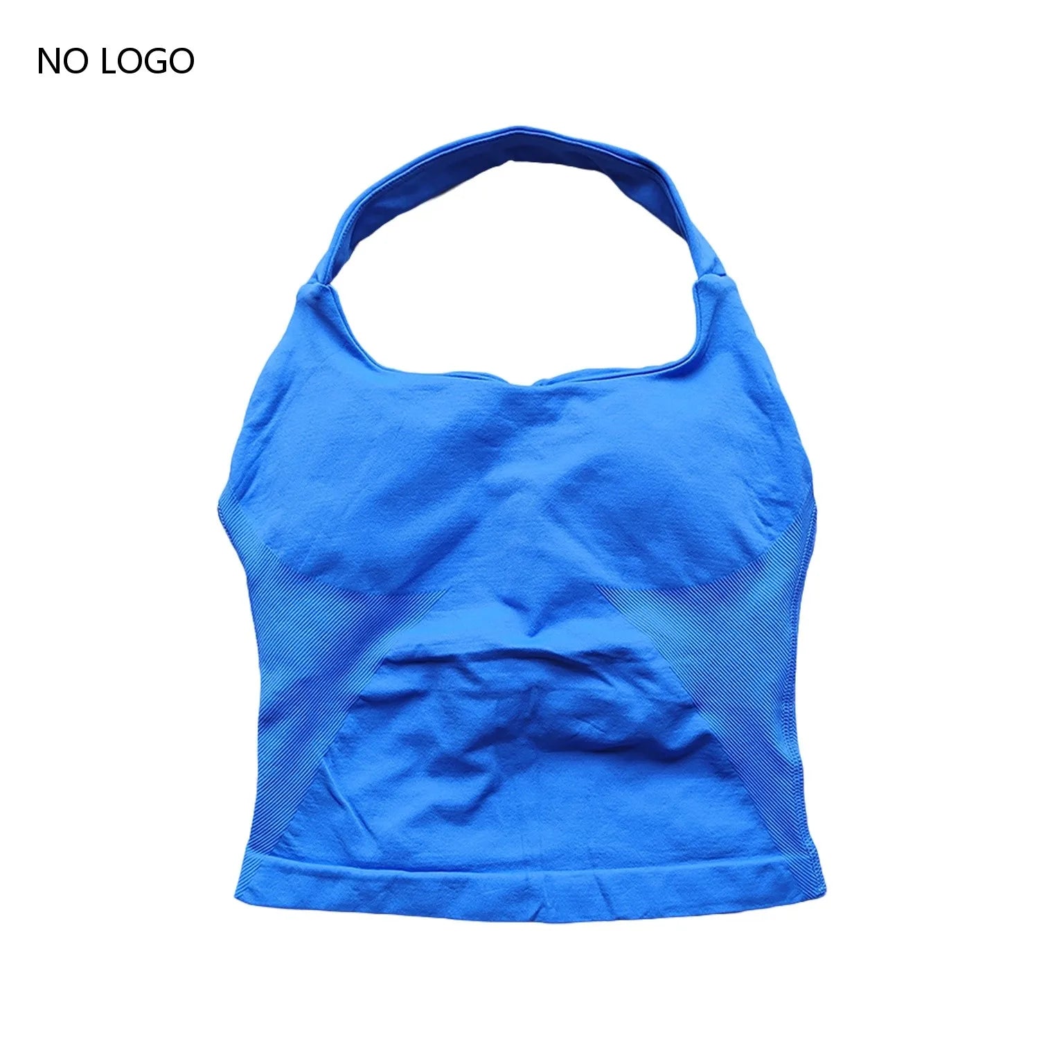 Impact Halter Workout Tank – Women’s Backless Push-Up Gym Vest & Sports Bra Top