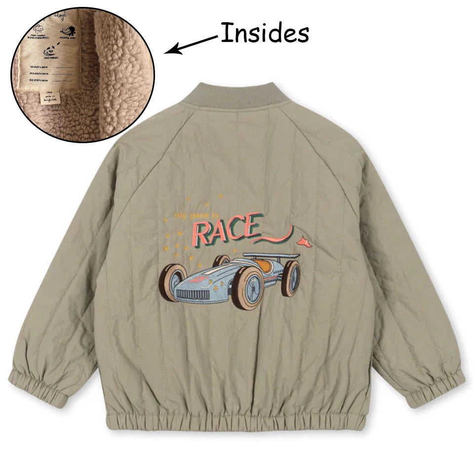 Kids Cartoon Fleece Jacket – Unisex Winter Lambswool Zip-Up Coat (18M–9Y)