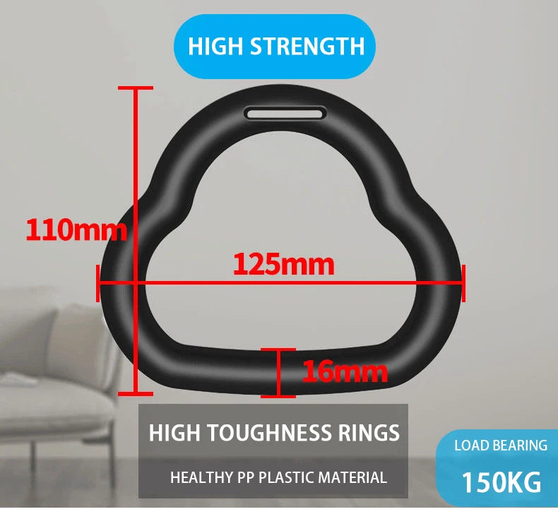 Gymnastics Rings for Kids & Adults – Non-Slip Adjustable Swing Straps for Pull-Ups & Home Fitness