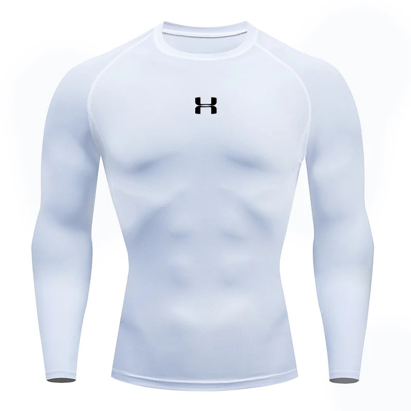 Men’s Long-Sleeve Compression T-Shirt – Running, Gym & Fitness Athletic Top