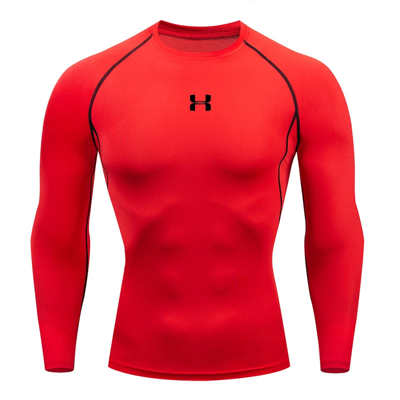 Men’s Long-Sleeve Compression T-Shirt – Running, Gym & Fitness Athletic Top