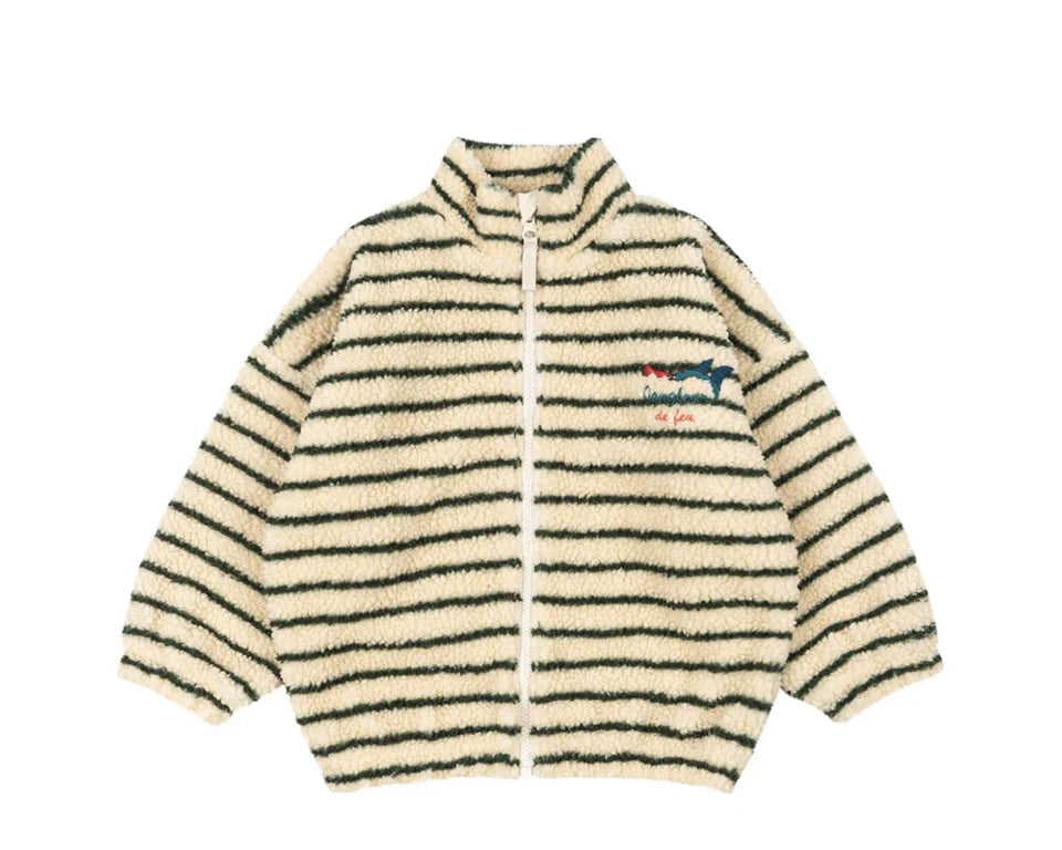 Kids Cartoon Fleece Jacket – Unisex Winter Lambswool Zip-Up Coat (18M–9Y)