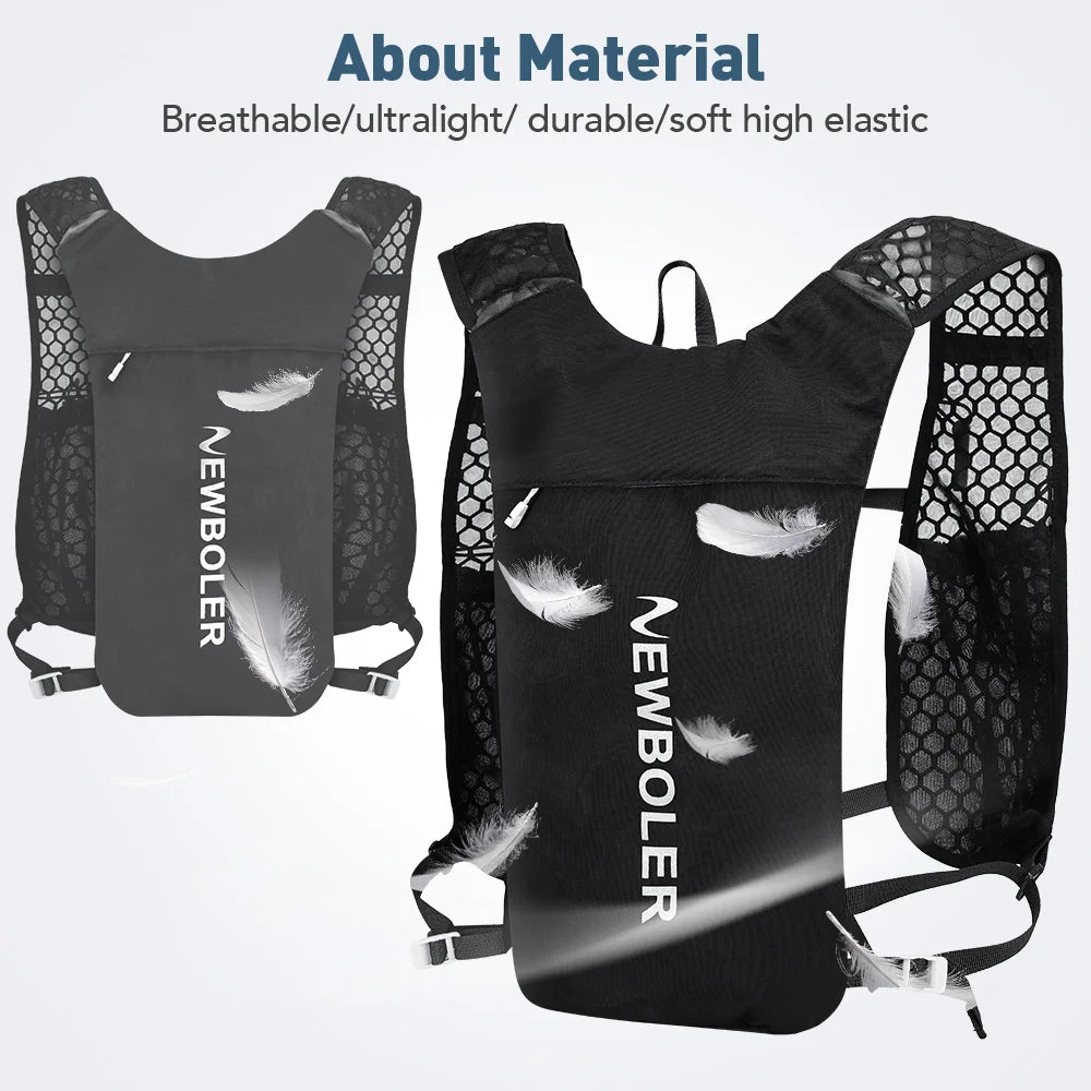 NEWBOLER Breathable Hydration Vest – Lightweight Trail Running & Cycling Backpack